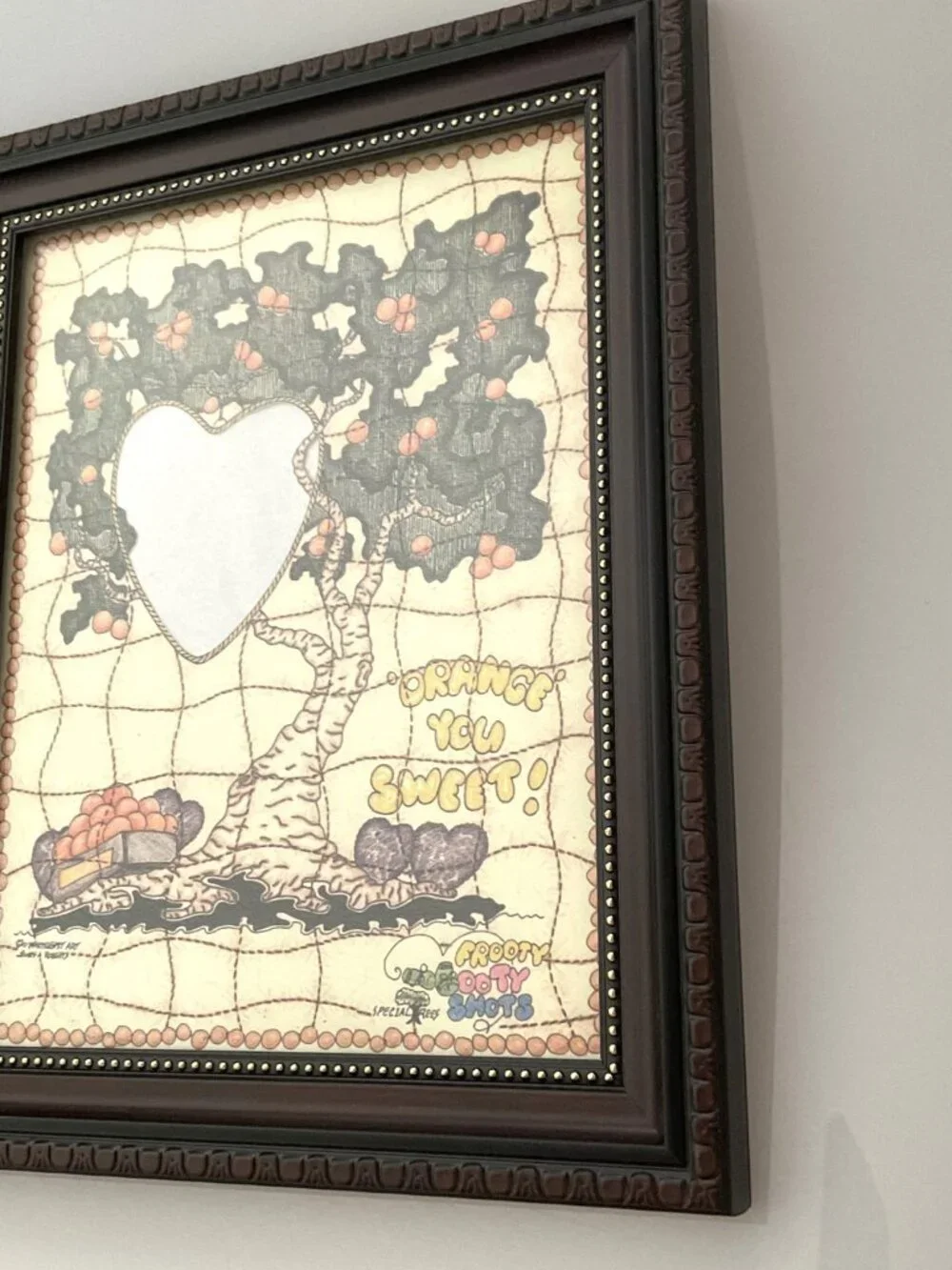 VINTAGE FROOTY POOTY SHOTS FRAMED ART PRINT MAT-1 PHOTO NOVELTY INSERT COLLAGE